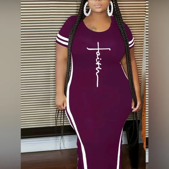 chinese dress ladies Faith Short Sleeve Knit Dress – Diva's Den Fashion, LLC main image 1